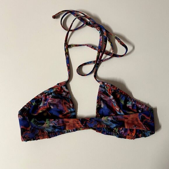 Gonza Revolve Colorful Marble Swirl Mesh Swim Top NWOT Size S - Picture 4 of 5
